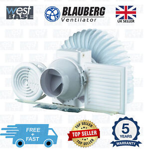 Blauberg Turbo Bathroom Shower Fan Kit 100mm with Timer Extractor Fan