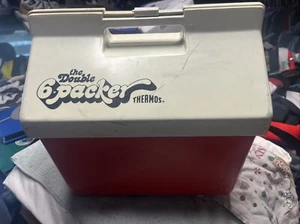 VTG Thermos Double 6 Packer Cooler Camping Ice Chest Beach Teal 12 QT USA - Picture 1 of 16