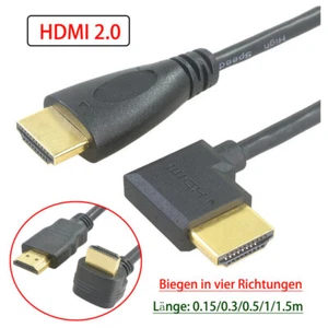 HDMI Ellenbogen Kopf Kabel PC / TV / Video / Audio Signalübertragungskabel - Picture 1 of 9