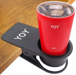 YOY Drinking Home Office Table Desk Side Huge Clip Water Drink Beverage Soda Cof - Picture 1 of 9