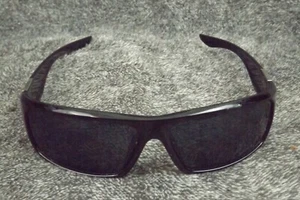 Locs Black Sunglasses Gangsta Wrap Shield Metal Logo Arms Urban Style - Picture 1 of 6