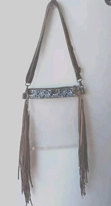 Bolso Cartera Transparente Aprobado por Estadio Lugar de Conciertos Aeropuerto Bandolera Boho Flecos - Imagen 1 de 12