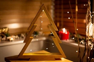 Handmade Rustic Wooden Christmas Tree - Picture 1 of 8