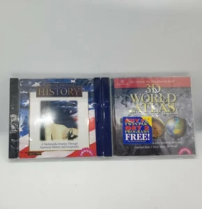 3D World Atlas+Amazing American History CD-ROM, Win 95, Win 3.1 - Picture 1 of 5