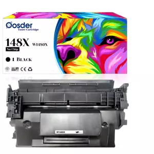 148X Black Toner(No Chip), for HP LaserJet Pro 4001n/dn/dw 4101fdn/fdw, W1480X - Picture 1 of 2