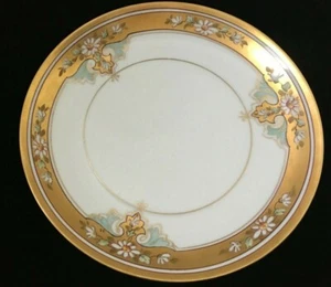 STOUFFER Hand Painted Porcelain Plate - Daisies with Gold, Stamped:3101 22 - Picture 1 of 2