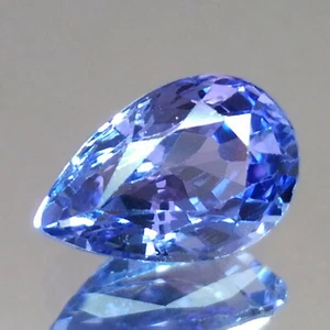 1.68cts Eye Catching Pear Blue Natural Tanzanite Loose Genuine Gemstones - Picture 1 of 4