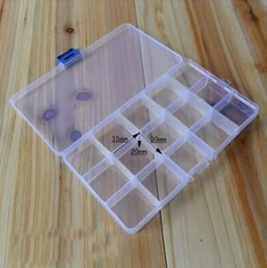 15 Slots Adjustable Plastic Fishing Lures Hooks Spoons Tackle Box Storage Case - Picture 1 of 6