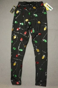 Tipsy Elves Christmas Tights Womens Small Lightbulb All Over - Picture 1 of 12