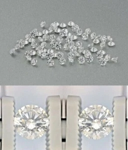 Loose CVD Lab-Grown Diamond 5.00 mm Round D to F - IF Certified Diamond 2 Pcs - Picture 1 of 5