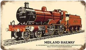 Midland Railway No. 1000 rusted metal sign 340mm x 200mm REDUCED!! - Picture 1 of 1