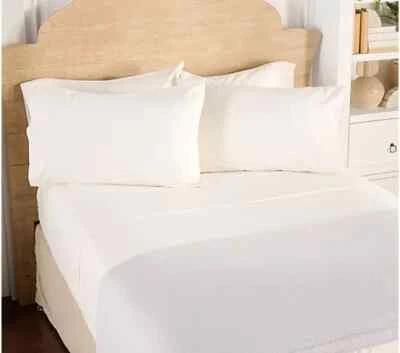 Juego de sábanas de franela Home Reflections con estuches adicionales-blanco-completo-nuevo con etiquetas-h473897 Foto 1 de 2