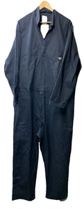 Dickies Men's Basic Blended Coverall Big-Tall 3XL R Navy Two-way Front Brass Zip - Picture 1 of 6