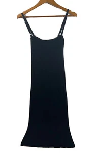 ASTR The Label Maxikleid schwarz gerippt verstellbar Spaghettiträger Größe Medium - Bild 1 von 6