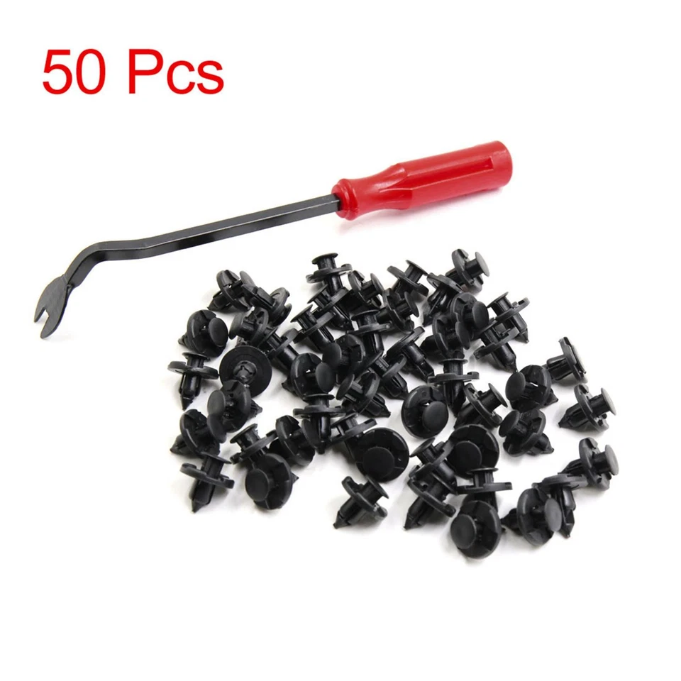 50 Pcs Car Retainer Clips Plastic Rivets with Fastener Remover for Nissan Altima Foto 1 de 4