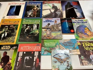 Vtg 80s Star Wars Return Of The Jedi Childrens Book Lot Movie Tie In ESB W18 - Picture 1 of 20