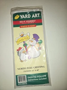 Vintage NEU Garten Kunst Do It Yourself Muster Schneemann Nordpol Winter - Bild 1 von 3