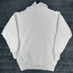 Vintage Russell Athletic Double Face Pullover Snap Hoodie weiß Größe Large USA - Bild 1 von 8