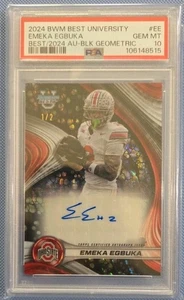 2024 Bowman Best University Auto EE Emeka Egbuka Black Geometric 1/2 PSA 10 - Bild 1 von 2