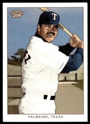 2002 Topps 206 #209b Rafael Palmeiro Two Hands bat Texas Rangers Baseball - Image 1 of 2