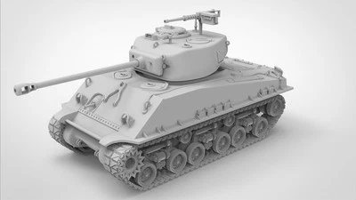 3D Printing 1/72 American Sherman M4A3E8 tank Unpainted - Image 1 of 4