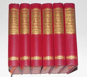 Memorial Edition Anthology of the World's Best Poems Edwin Markham Set Vols. 1-6 - Picture 1 of 7