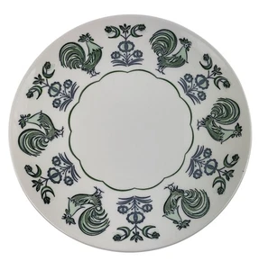 Piatto Taylorstone Summer Morn verde/nero gallo e fiori 10 5/8" - Foto 1 di 7