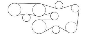 Genuine Toyota Serpentine Belt 90916-A2015 - Picture 1 of 3