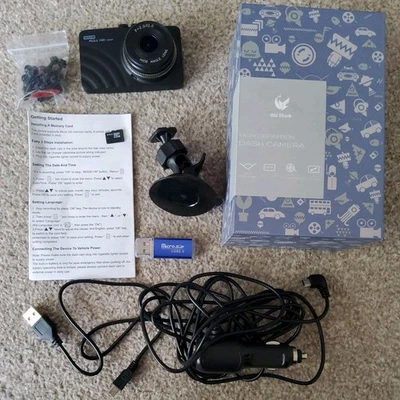 HIRIX HD Dual Lens Dash Cam WDR 1080p 4.0 Inch Display Night Vision Untested - Image 1 of 4