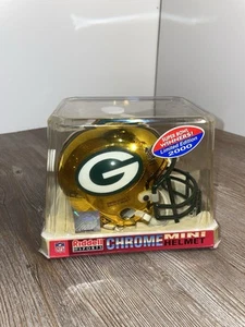 Mini Casco Ridell Green Bay Packers Dorado Cromo Super Bowl Campeones NFL Fútbol - Imagen 1 de 6