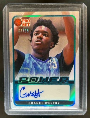 2021-22 Pro Set Power Chance Westry Portrait Auto Platinum #/99 - Image 1 of 2