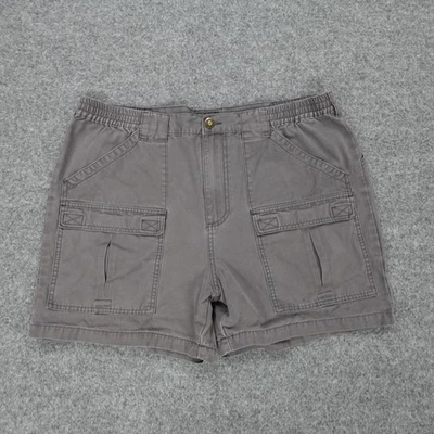 Pantalones Cortos Carga Cabelas Para Hombre 38 Gris Lona Cintura Elástica Comodidad Utilidad Exterior Foto 1 de 4