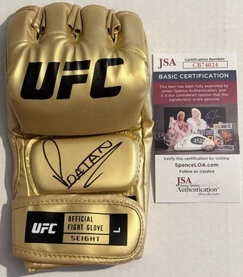 Guante de Lucha Oro UFC Firmado por Alex Pereira Certificado de Autenticidad JSA 2 Division Champ Foto 1 de 2