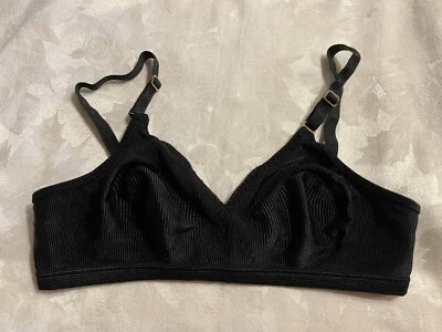 Sujetador de colección Fruit of the Loom 4283 a rayas sin alambres copa suave satinado 36B Foto 1 de 4