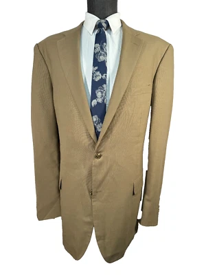 STAFFORD Mens Brown Wool Blend BIG & TALL Classic Sport Coat Blazer Jacket 48XL - Image 1 of 4