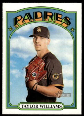 2021 Topps Heritage #369 Taylor Williams    San Diego Padres - Image 1 of 2