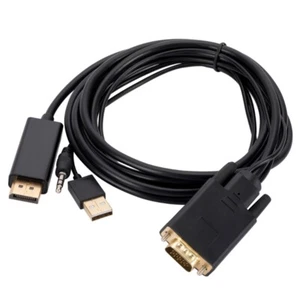 Lightweight VGA to DP Converter Cord 6Feet/1.8 Meter Transmission Cable - Afbeelding 1 van 8