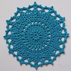 Hand Crochet Textured Doily (6.75'/17cm) Teal - made in USA