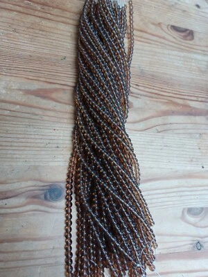 Translucent Cognac Brown Glass Beads Round 6mm Approx 60 Beads 1 X Strand - Image 1 of 4