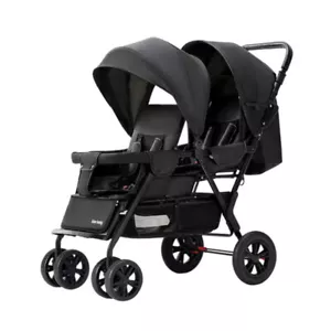 Zwillingskinderwagen Kinderwagen Babywagen Baby Buggy Klappbar Geschwisterwagen - Bild 1 von 1