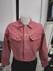 Benetton Jacket In Jeans Used Woman Pink Magenta Size 46 Xxc348l