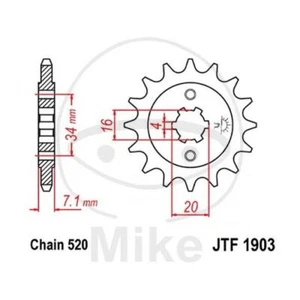 PIGNONE Z13 520 726.10.13 per KTM 125 Duke 4T 2011-2024 - Imagen 1 de 2