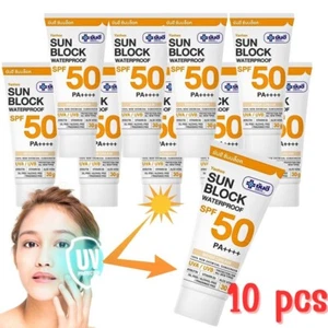 10x Bloqueador Solar Beige Crema Protector Solar Cara Blanca Diario Impermeable FPS50 PA++++ 30g - Imagen 1 de 9