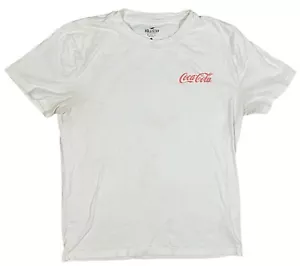 Vintage Coca Cola T-Shirt Herren Gr. S weiße Grafik mit roten Akzenten Hollister - Bild 1 von 5