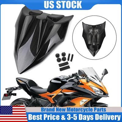 Carbon ABS Passenger Rear Seat Cover Cowl For Kawasaki Z650 Ninja 650 17-23 T1 Foto 1 de 4