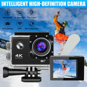 4K WiFi 16MP Waterproof Sport Camera Bike Helmet DV Cam Underwater Camcorder UK - Picture 1 of 16