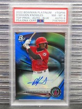 2022 Bowman Platinum D'Shawn Knowles Top Prospects Blue Auto #118/150 PSA 8/8
