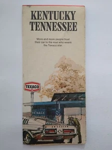 Kentucky Tennessee Hoja de Ruta Vintage Texas Gasolinera 1973 - Imagen 1 de 2
