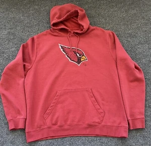 Arizona Cardinals Mens 2XL Hoodie Red Fleece Bird Head Logo Pullover Sweatshirt - Picture 1 of 9