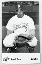 1995 Great Falls Dodgers Minor League Postcard #18-Angel Pena, Catcher